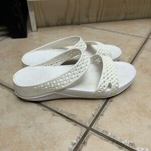 Fitflop White Perforated Sandals